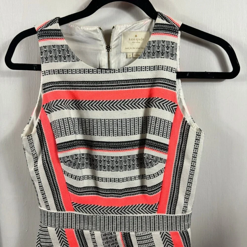 Kate Spade Womens NWT Flights of Fancy Ribbon Jacquard Lined A-Line Dress